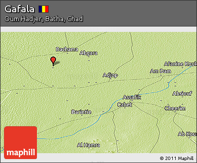 Physical Panoramic Map of Gafala