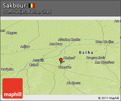 Physical Panoramic Map of Sakbour