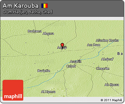 Physical Panoramic Map of Am Karouba