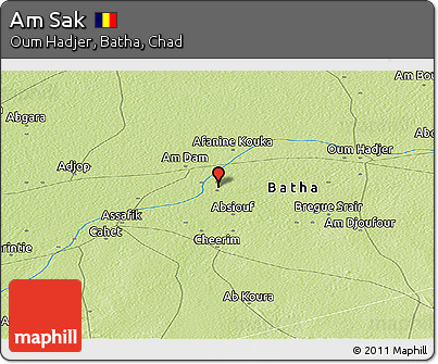 Physical Panoramic Map of Am Sak
