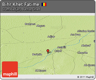 Physical Panoramic Map of Bihr Khet Fatime