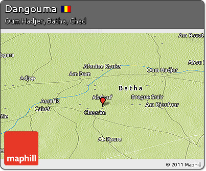 Physical Panoramic Map of Dangouma