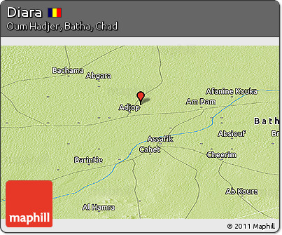 Physical Panoramic Map of Diara