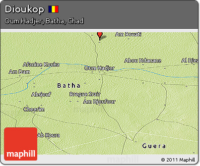 Physical Panoramic Map of Dioukop