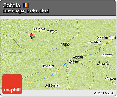 Physical Panoramic Map of Gafala