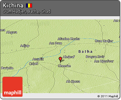 Physical Panoramic Map of Kichina