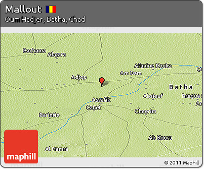 Physical Panoramic Map of Mallout
