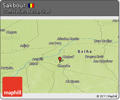 Physical Panoramic Map of Sakbour