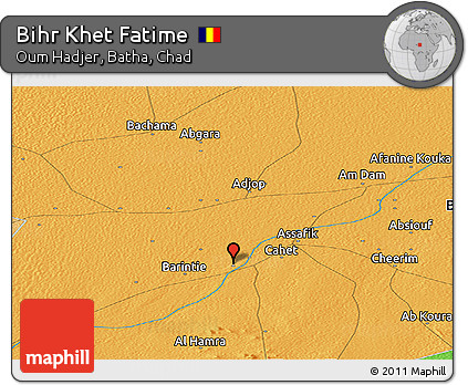 Political Panoramic Map of Bihr Khet Fatime