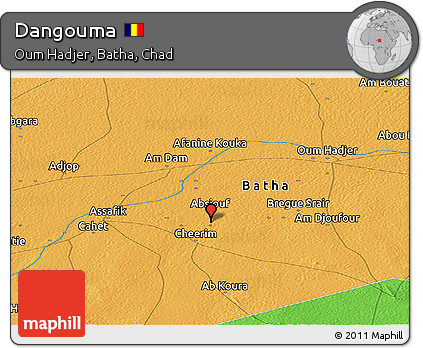 Political Panoramic Map of Dangouma