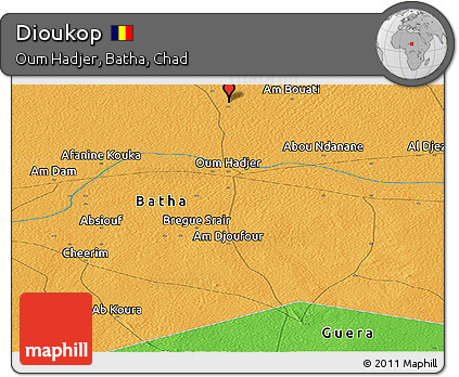 Political Panoramic Map of Dioukop