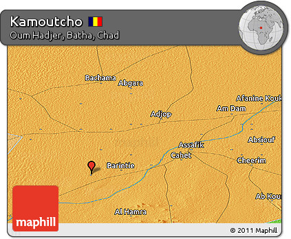 Political Panoramic Map of Kamoutcho
