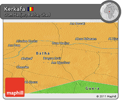 Political Panoramic Map of Kerkafa