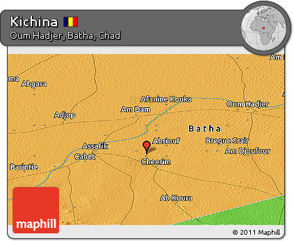Political Panoramic Map of Kichina