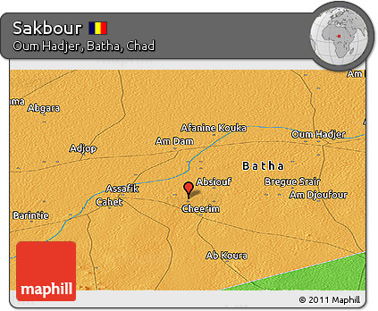 Political Panoramic Map of Sakbour