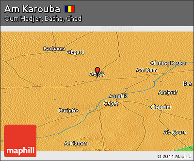 Political Panoramic Map of Am Karouba