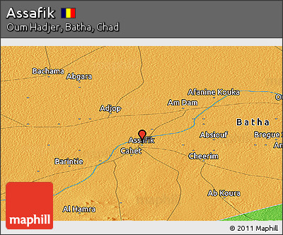 Political Panoramic Map of Assafik