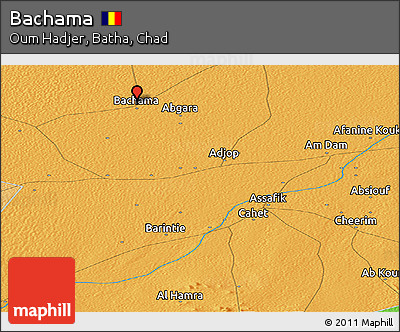 Political Panoramic Map of Bachama