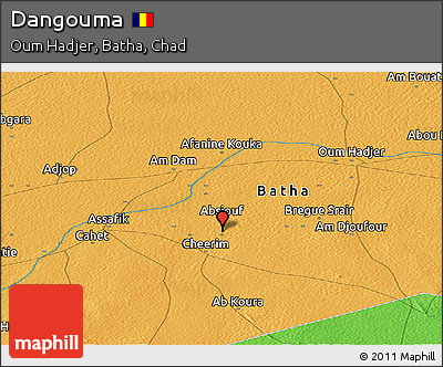 Political Panoramic Map of Dangouma