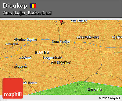 Political Panoramic Map of Dioukop