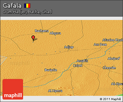 Political Panoramic Map of Gafala