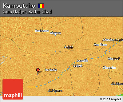 Political Panoramic Map of Kamoutcho