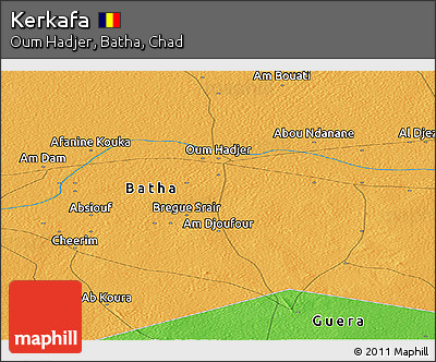 Political Panoramic Map of Kerkafa