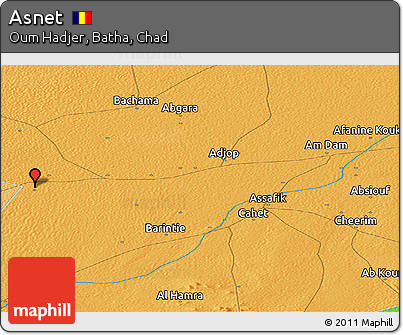 Political Panoramic Map of Asnet