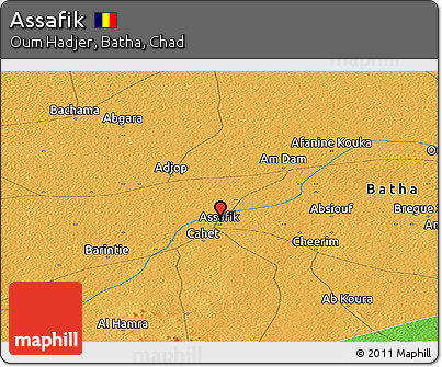 Political Panoramic Map of Assafik