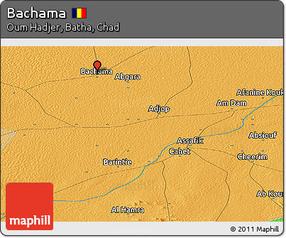 Political Panoramic Map of Bachama