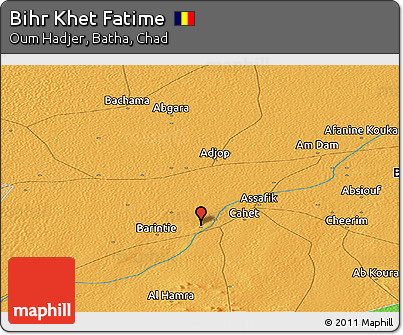 Political Panoramic Map of Bihr Khet Fatime