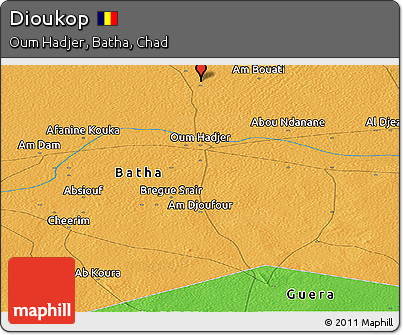 Political Panoramic Map of Dioukop