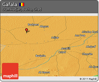Political Panoramic Map of Gafala
