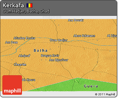 Political Panoramic Map of Kerkafa