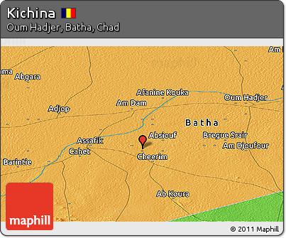 Political Panoramic Map of Kichina
