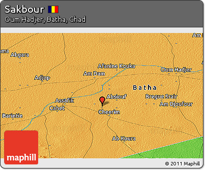 Political Panoramic Map of Sakbour