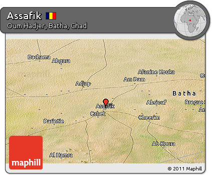 Satellite Panoramic Map of Assafik