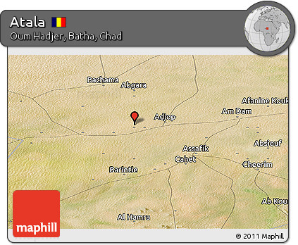 Satellite Panoramic Map of Atala