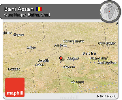 Satellite Panoramic Map of Bani Assan