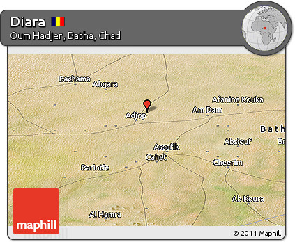 Satellite Panoramic Map of Diara