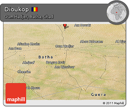 Satellite Panoramic Map of Dioukop