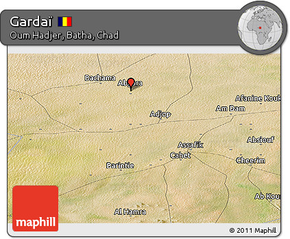 Satellite Panoramic Map of Gardaï