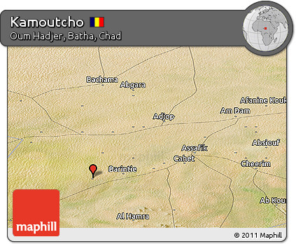 Satellite Panoramic Map of Kamoutcho