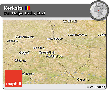 Satellite Panoramic Map of Kerkafa