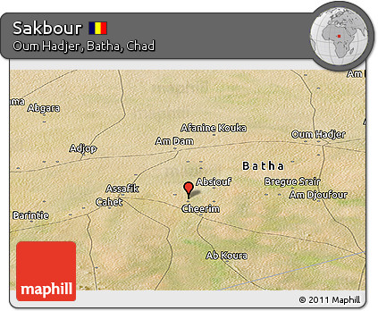 Satellite Panoramic Map of Sakbour
