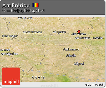 Satellite Panoramic Map of Am Fréribe