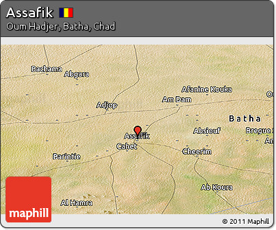 Satellite Panoramic Map of Assafik