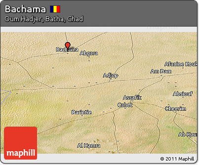 Satellite Panoramic Map of Bachama