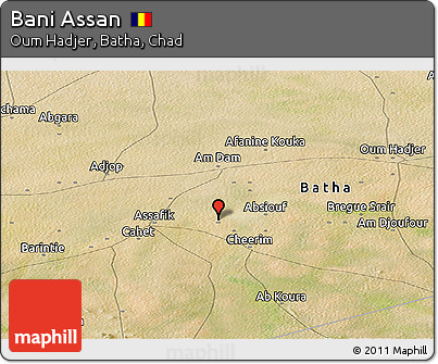 Satellite Panoramic Map of Bani Assan