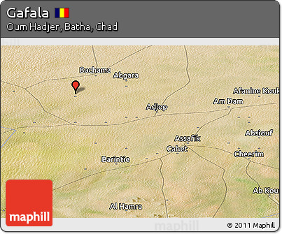 Satellite Panoramic Map of Gafala